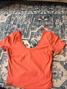Lulu lemon Women’s Coral Scoop Neck Short-Sleeve Top